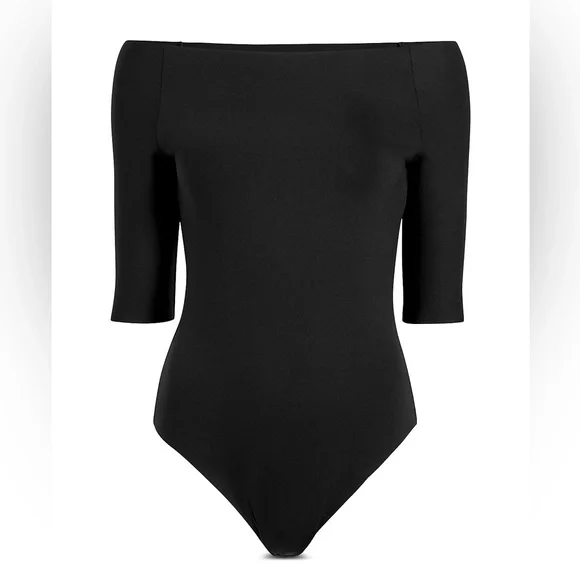 COMMANDO Neoprene Boatneck BodysuitBlackSize S